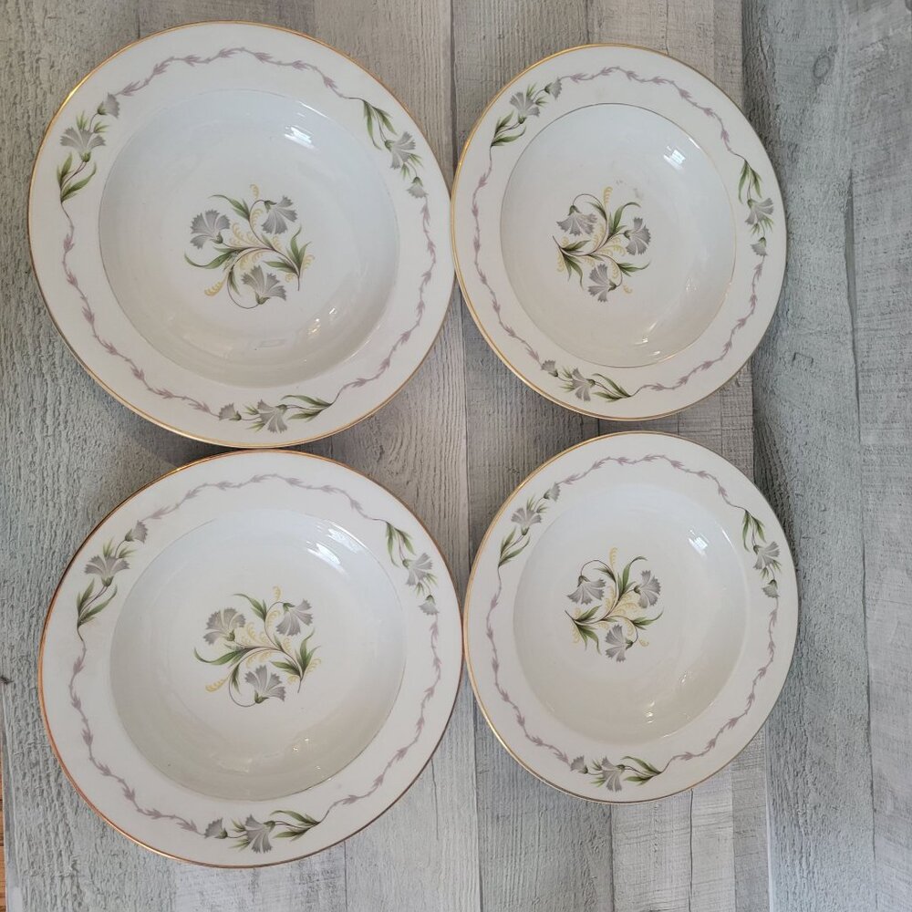 Rosenthal Selb Germany Fantasia Floral China Soup Bowls Set Of 4